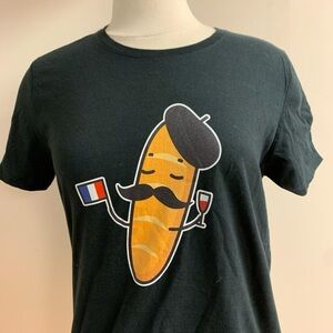 NWOT Cotton Graphic French Short Sleeve T shirt